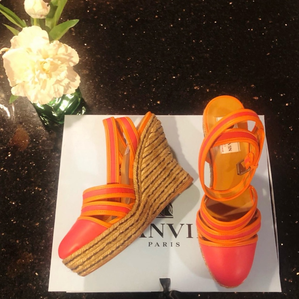 Beautiful Lanvin Espadrille/Wedge Pump
